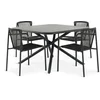 Stol GOTHENBURG D120 siva + 4 KRISTIANSTAD stolice zelena