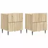 Noćni ormar s ladicama 2 pcs Hrast sonoma 43 x 34,5 x 49,5 cm