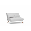 Atelier Del Sofa 2-sedežna raztegljiva sedežna garnitura, Folde 2-sedežnik - Teddy Fabric - Cream