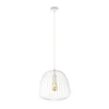 Luster na sajli OVELLA 1xE27/15W/230V, prečnik 36 cm, krem