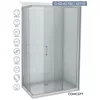 CONCEPT Tuš kabina Element, Providno staklo 6mm, Srebrni ram, 100x110x195cm