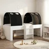 Krevet s Tunnels 4 pcs Bijela i crna Konstruirano drvo
