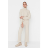 Trendyol Stone Soft-textured Basic Top and Bottom Set, Knitwear with Pants