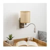 Brilagi - LED zidna lampa NUBILA 1xE27/25W/230V+LED/3W hrom/svetlo braon