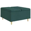 Vidaxl Gumbni stol z blazino Temno zelena 80 x 80 x 45 cm blago