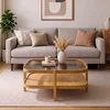 Hanah Home klub sto Alaska 90, 90 cm, hrast