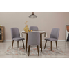 HANAH HOME Trpezarijski sto i stolice Vina 0701 Walnut Grey