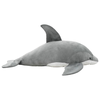 vidaXL Plišasta igrača delfin siv