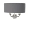 Endon 94406 - Zidna svetiljka HIGHCLERE 2xE14/40W/230V tamno siva/sjajni hrom