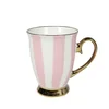 SIGMA KERAMIČKA ŠOLJA 300ML ROZE/PRUGE
