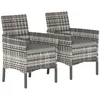 Homestar Vrtni komplet stolov 2 kosa 58x62x87 cm siva
