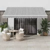 Tenda na ručno uvlačenje antracit i bijela 400 x 350 cm