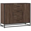 Vidaxl Komoda rjav hrast 92x35x76 cm inženirski les
