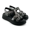 Mona Shoes Ženske sandale, Soft uložak, Kožne, Tamnosive