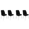 Hanah Home Set stolica Tutku-331 V4, 75x62x102 cm, 4 komada, Crne