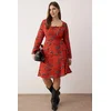 Trendyol Curve Ženska haljina Tbbaw26Ah00047, Bordo