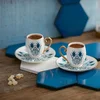 Karaca Set šolja sa tacnicama za espreso i tursku kafu Iznik, 2 komada