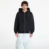 Mikina Nike Solo Swoosh Mens Full-Zip Fleece Hoodie Black/ Black/ White M