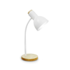 Stona lampa MARMA 1xE27/40W/230V bela/kaučukovo drvo