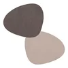 LINDDNA Podstavek za kozarce, dolžina: 110 mm, Curve, Double, Nupo, Kaviar/Glina, Rjava