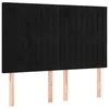 Vidaxl Vzglavje postelje črno 144x5x118/128 cm žametno