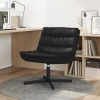 Stolica na kotačiće Crna 63 x 75 x 76 cm PU