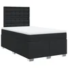vidaXL vidaXL Box spring postelja z vzmetnico črna 120x190 cm umetno usnje, (21304364)