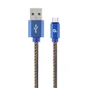 CC-USB2J-AMCM-2M-BL Gembird Premium jeans (denim) Type-C USB cable with metal connectors, 2 m, blue