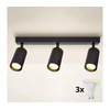 Brilagi - LED prigušiva spot svetiljka SELE 3xGU10/6W/230V crna