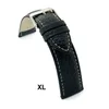 Kožni kaiš Diloy XL 20mm DIL206EL.1 Crni sa belim stepom