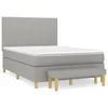 Vidaxl Box spring posteljni z vzmetnico svetlo siv 140x190 cm blago