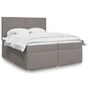 vidaXL vidaXL Box spring postelja z vzmetnico taupe 200x200 cm blago, (21310594)