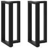 Noge za barski stol T-oblika 2 kom Crne 50x35x(90-91) cm Čelik