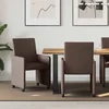 Blagovačke stolice s kotačima 2 pcs Smeđa 57 x 66 x 94 cm