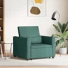 Sofa na razvlačenje Singl Tamnozelena 90 x 165 x 87 cm tkanina