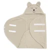 JOLLEIN Bear Boucle Olive Green Ćebe za povijanje bebe