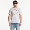 Majice Comme des Garçons PLAY T-Shirt Logo Print Knit UNISEX Top Gray S