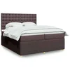 vidaXL vidaXL Box spring postelja z vzmetnico temno rjav 200x200 cm blago, (21310948)