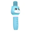 Free 2 Play Kiddigit Otroški bluetooth brezžični mikrofon z LED lučko, blue cat