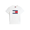 Tommy Jeans Majica Flag DW0DW22562 Écru Regular Fit