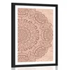 Plakat s paspartujem rožasta Mandala - 60x90 no frame