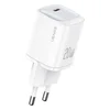 shumee 20W USAMS GaN USB-C stenski polnilnik s hitrim polnjenjem, bela