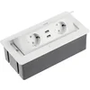 Pravokotna vtičnica 240x120 soft 2xschuko + 2xUSB - BELA