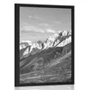 Plakat čudoviti razgled z gore v črnobeli varianti - 20x30 silver