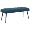 Vidaxl Klop s gumbnim oblazinjenjem Modra 110 x 40 x 46 cm Žamet