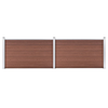vidaXL Vrtna ograja WPC 353x106 cm rjava