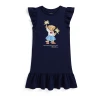 Polo Ralph Lauren Obleka mornarska/svetlo modra/rjava/off-bela