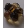 Cvet 15 mm crni sa zlatnom sarom- Lampwork perle