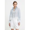 Haveone bluza z volančki ženska z lyocellom