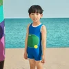 Adoreswim Jednodelni kupaći kostim za dečake, Plavi